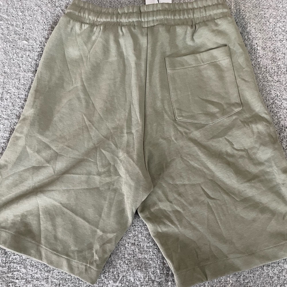 Zara green high waisted sweat shorts - Picture 4 of 5